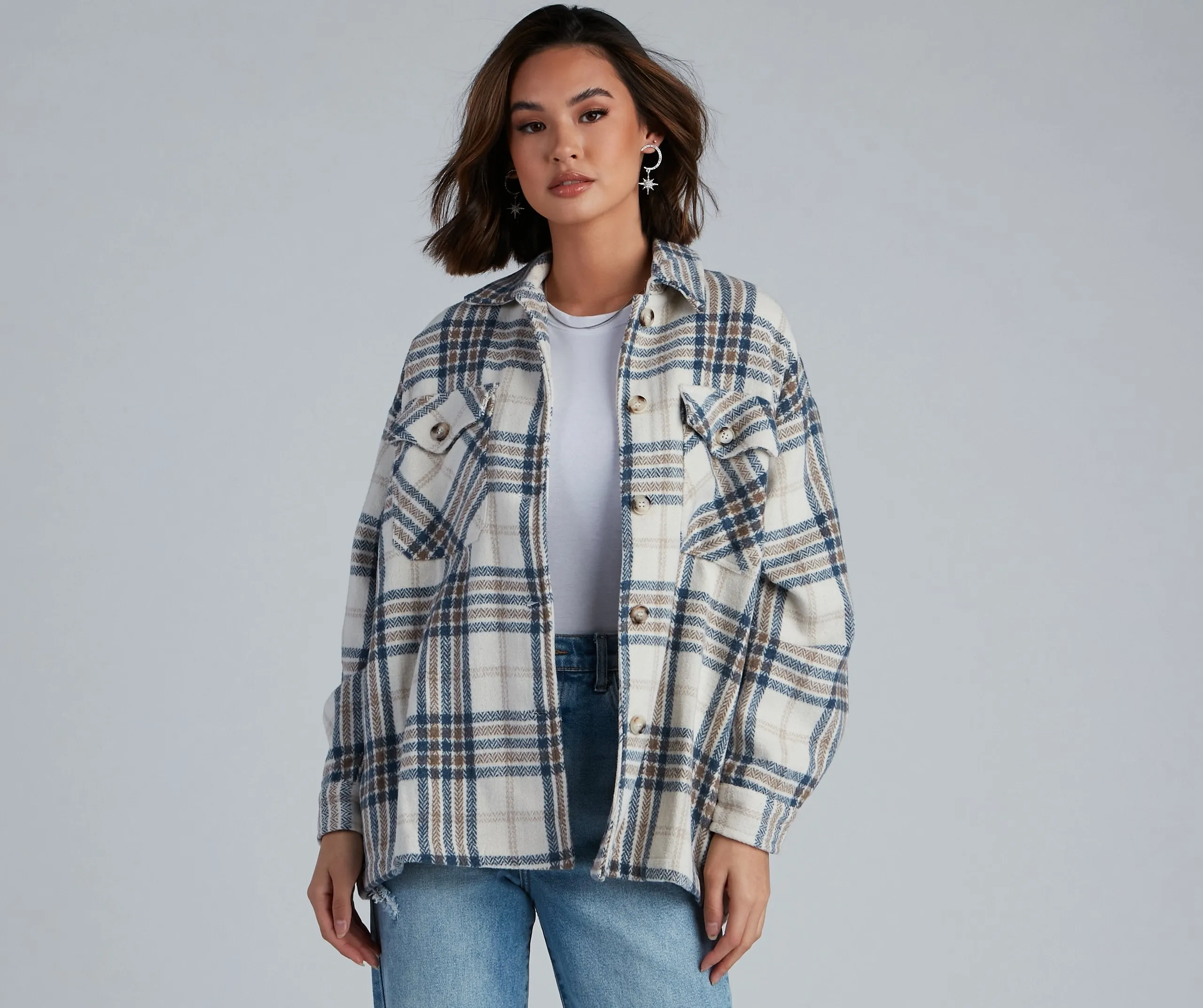 TastyHottie - Chill Out Plaid Shacket