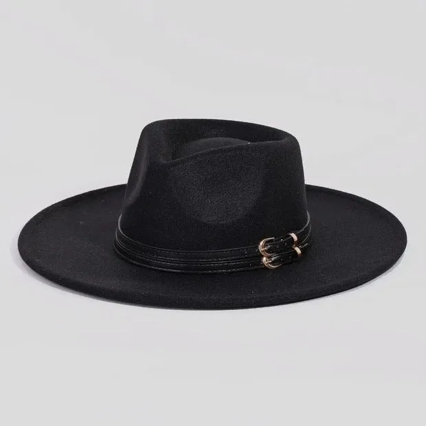 The Double Strap Wide Brim Hat