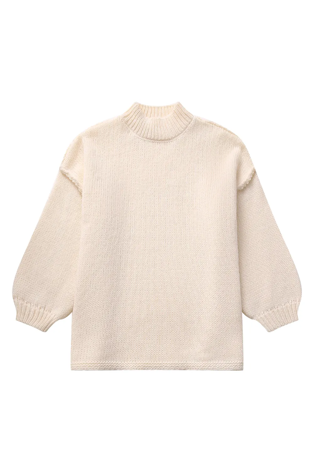 'Tiana' Lantern Sleeve Knitted Loose Sweater (4 Colors)