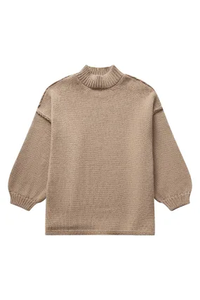 'Tiana' Lantern Sleeve Knitted Loose Sweater (4 Colors)