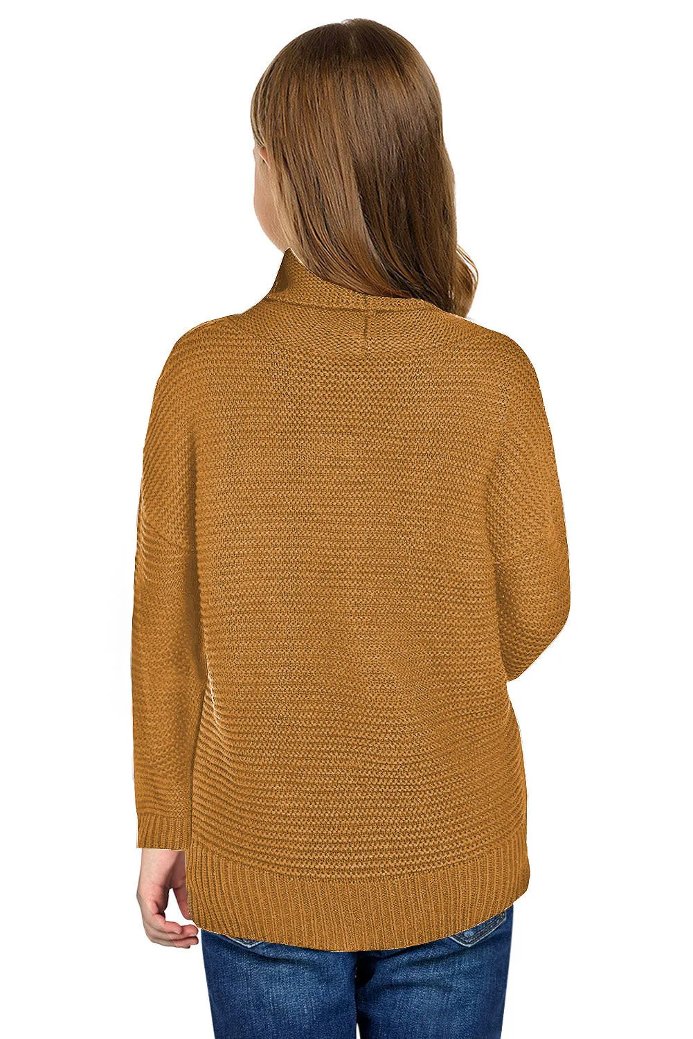 Turtleneck Knitted Girls Sweater