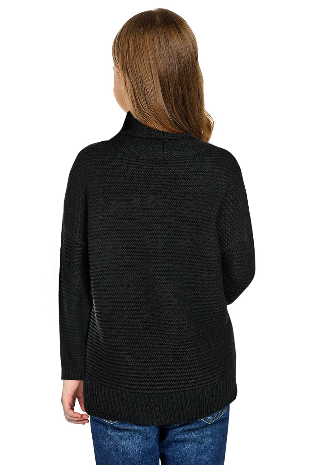 Turtleneck Knitted Girls Sweater