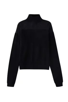 'Wendy' Mock Neck Long Sleeve Knitted Sweater