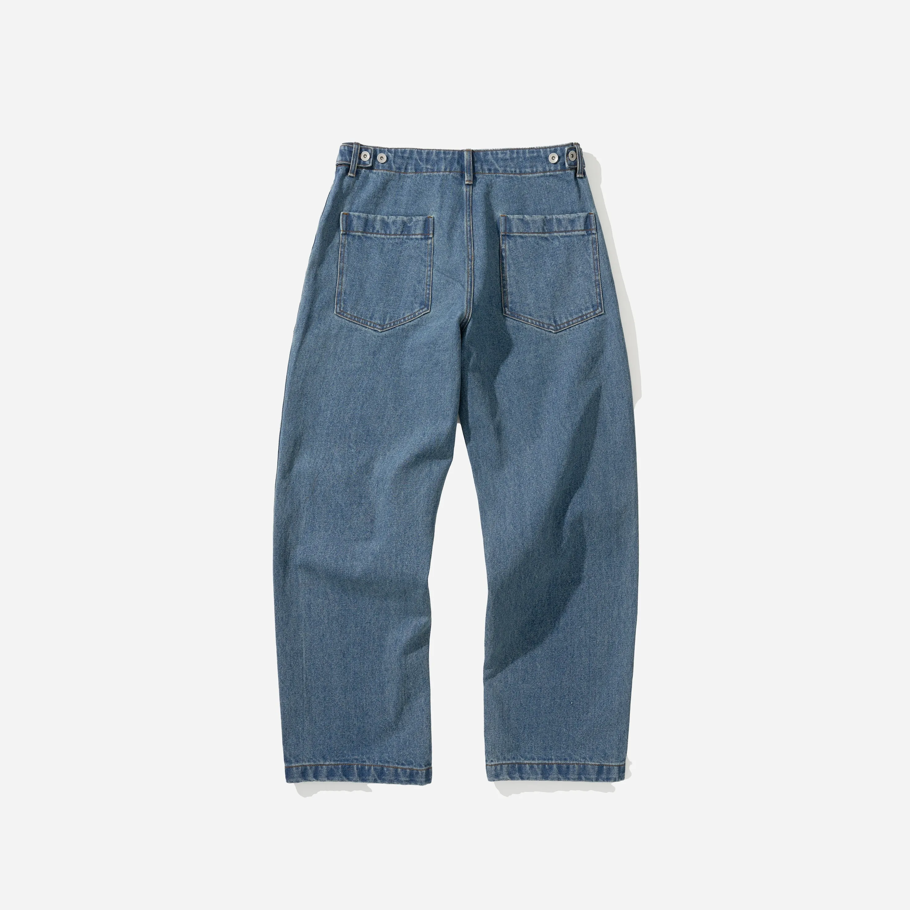 WIDE DENIM FATIGUE PANT - INDIGO WASHED