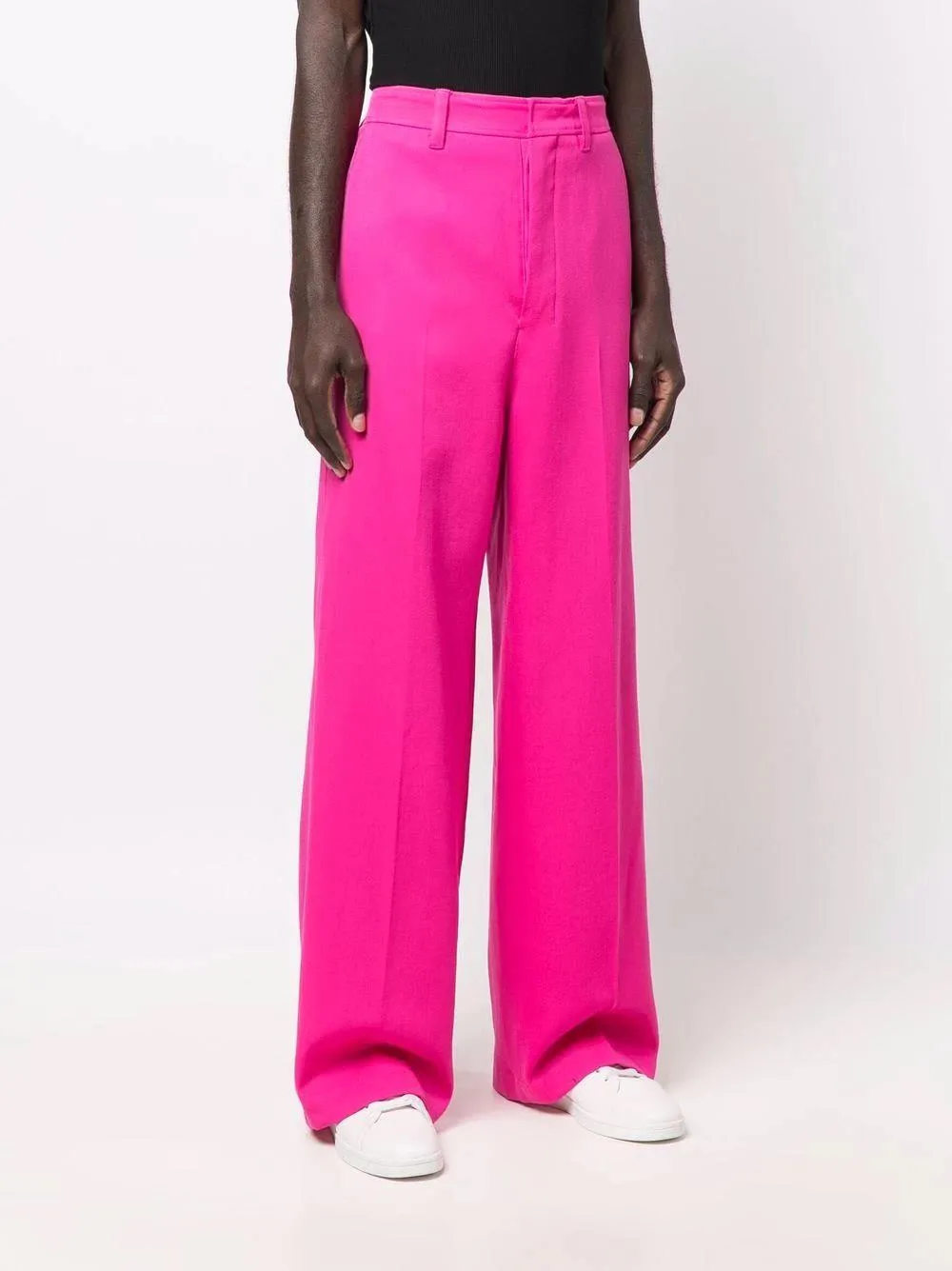 wide-leg tailored trousers