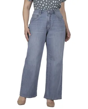 Women's Straight Wide Leg Loose Fit Jeans | Light Blue