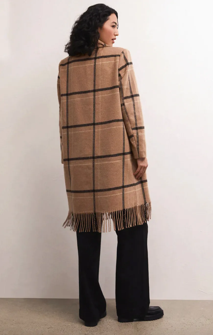 Zsup Fringe Plaid Coat