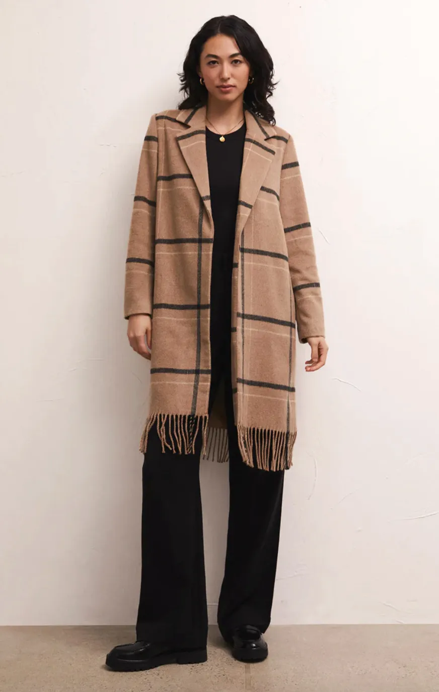 Zsup Fringe Plaid Coat