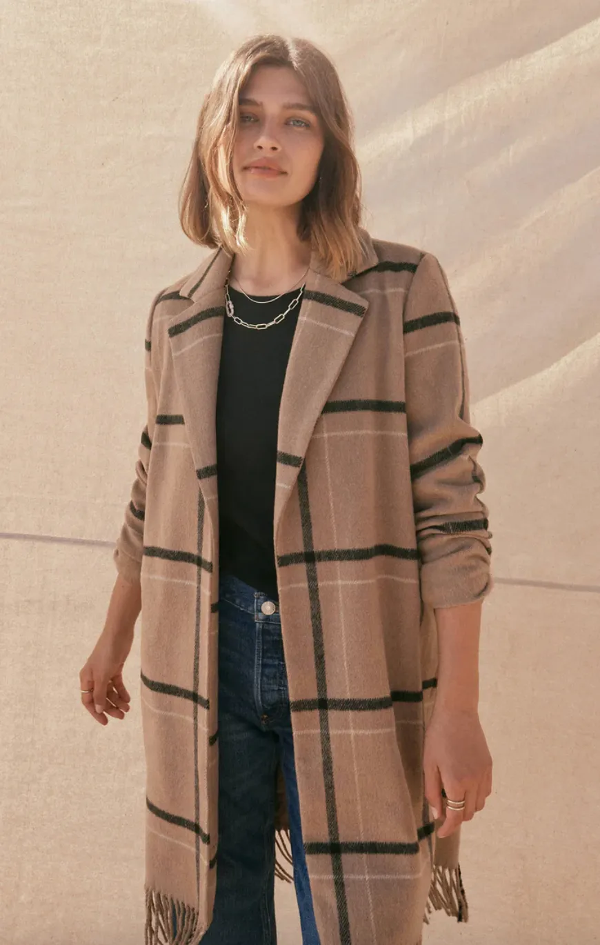 Zsup Fringe Plaid Coat