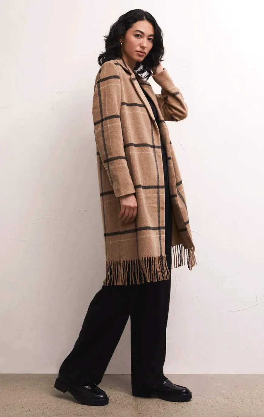 Zsup Fringe Plaid Coat